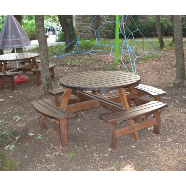 Set picnic masa cu banci din lemn UMM10