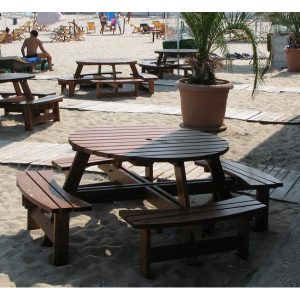 Set picnic masa cu banci din lemn UMM10