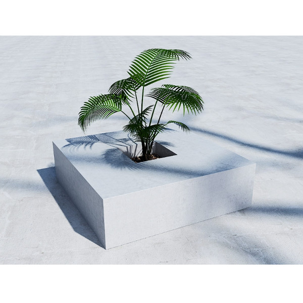 Jardiniera patrata din beton