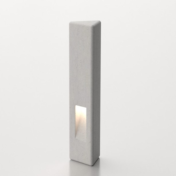 Stalp delimitator din beton cu lumina
