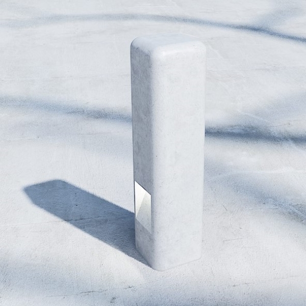Stalp delimitator din beton cu lumina