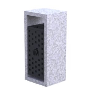 Cos stradal din granit si cuva din otel galvanizat UM552