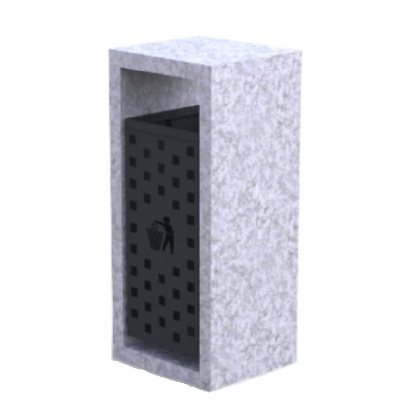 Cos stradal din granit si cuva din otel galvanizat UM552