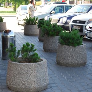 Jardiniera rotunda din beton UM346