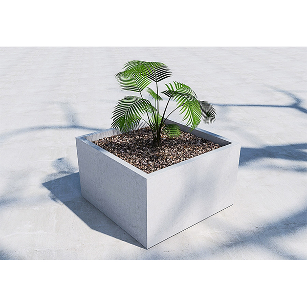 Jardiniera patrata din beton