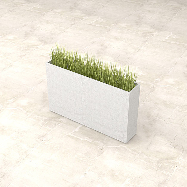 Jardiniera dreptunghiulara mica din beton