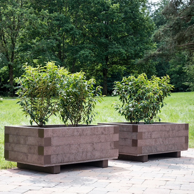 Jardiniera stradala din plastic reciclat UM1804 amenajare parc