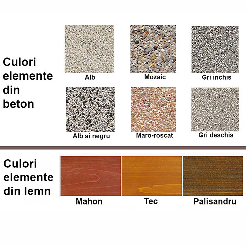 culori beton rigle lemn