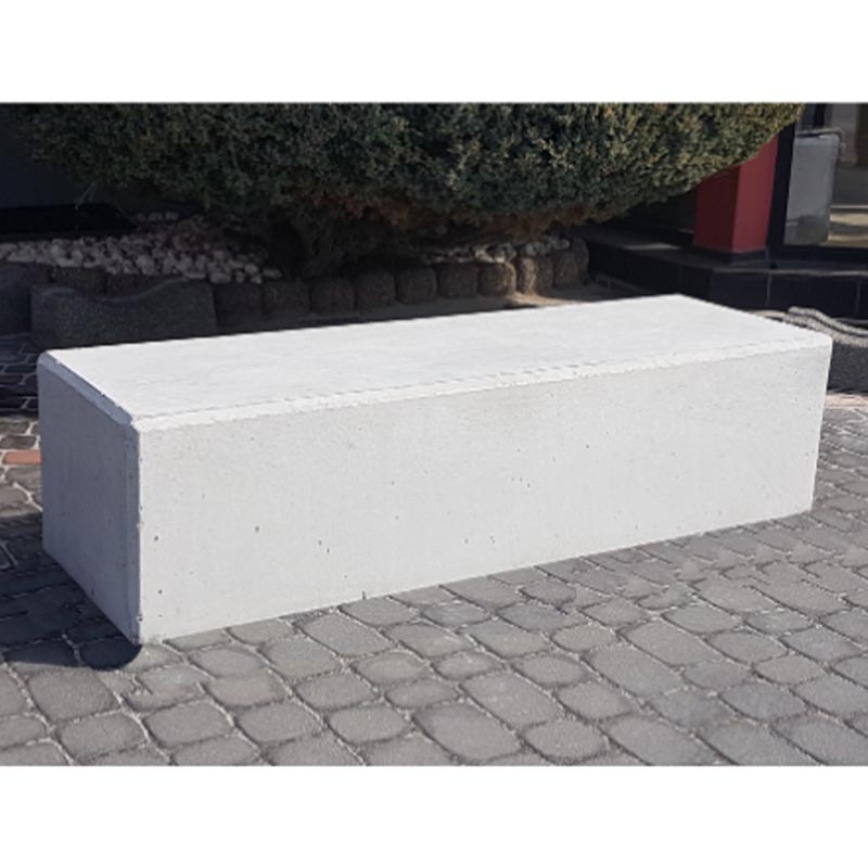 Banca stradala din beton arhitectural cu sau fara sezut din lemn UM2076