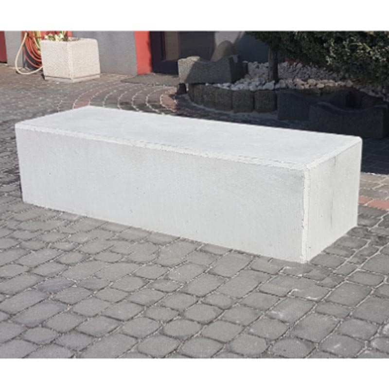 Banca stradala din beton arhitectural cu sau fara sezut din lemn UM2076