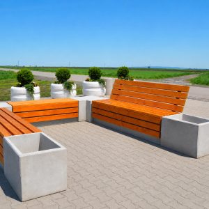 Jardiniera dreptunghiulara medie din beton arhitectural UM2065