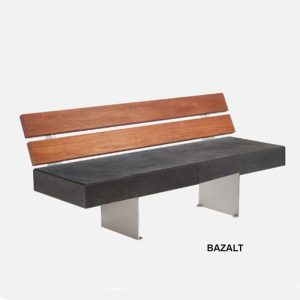 Banca din beton cu picioare galvanizate sau din inox si spatar lemn UM2530