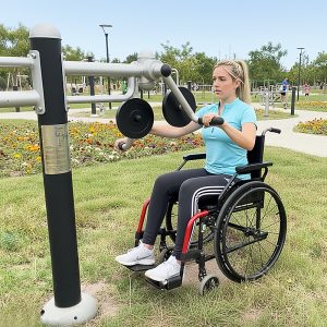 Aparat fitness Biceps pentru persoane cu dizabilitati AF119 miscare aer liber