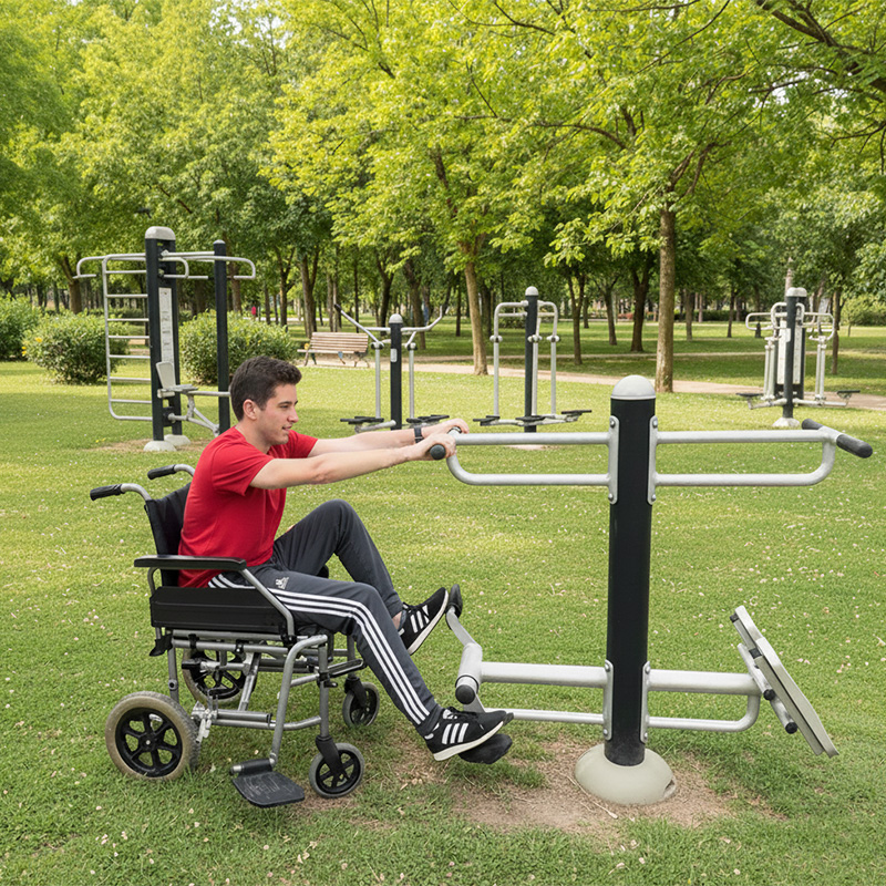 Aparat fitness Bicicleta pentru persoane cu dizabilitati AF115 carucior rotile