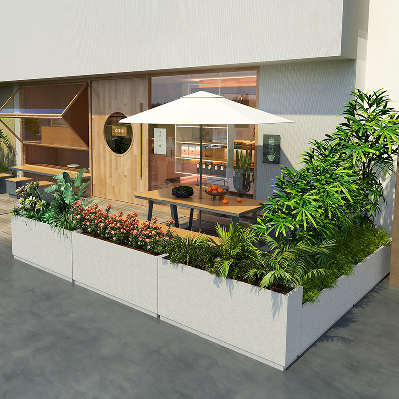 邦楽 garden Jardiniera stradala din otel vopsit UM3236, Urban Market SRL