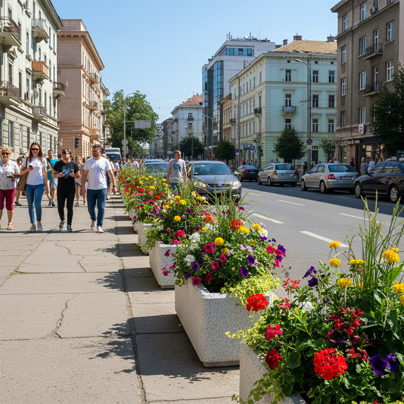 Jardiniera din beton M301 amenajare oras