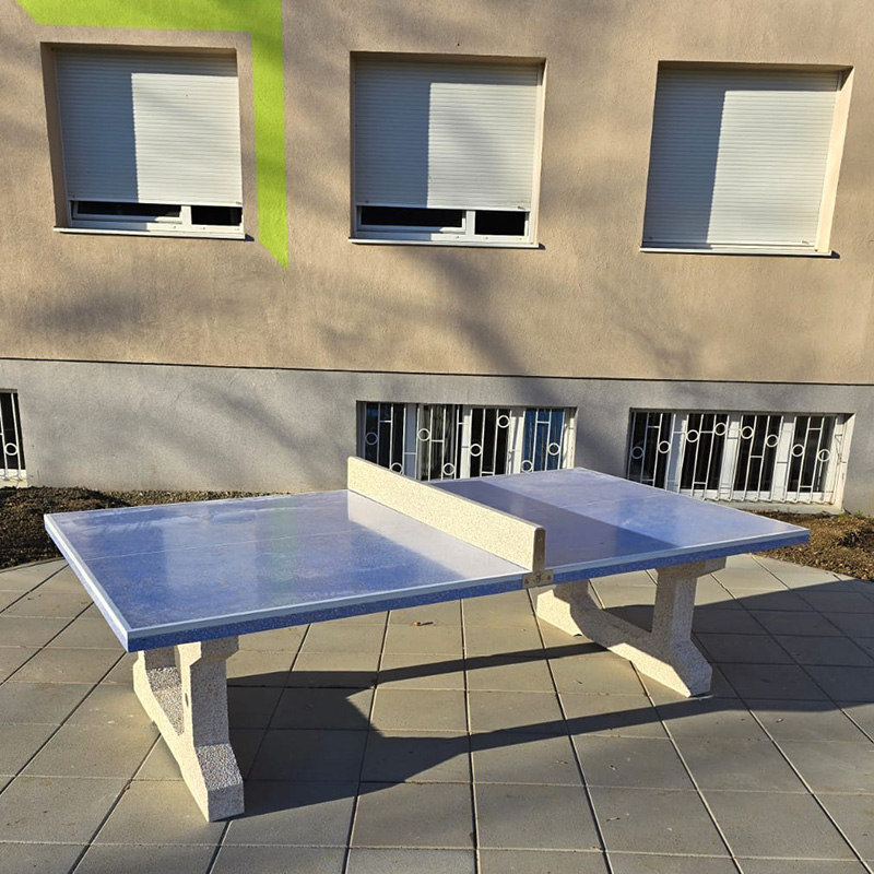 Masa de tenis ping pong din beton M471 blat albastru