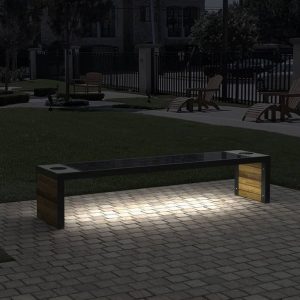 Banca solara Smart City UMSR01 noapte lumina