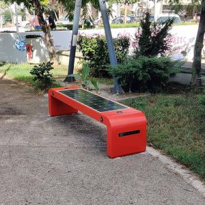 Banca solara Smart City UMSR02 rosu
