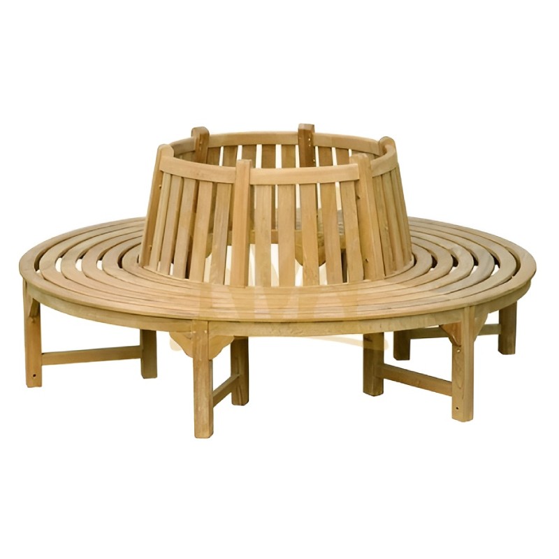 Banca circulara din lemn masiv de teak UMTK01