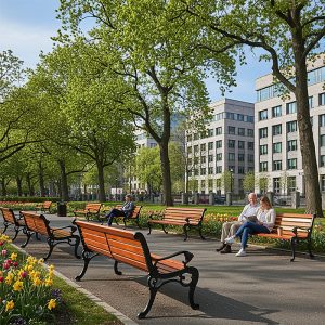Banca stradala din fonta UMG100 parc oras