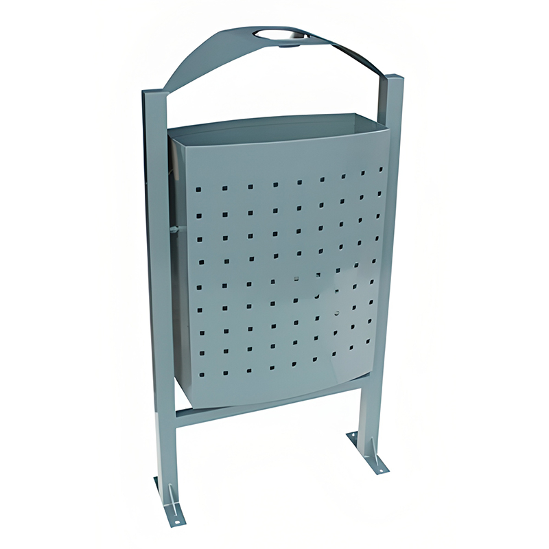 Cos stradal din otel perforat cu capac UM5201, Urban Market SRL