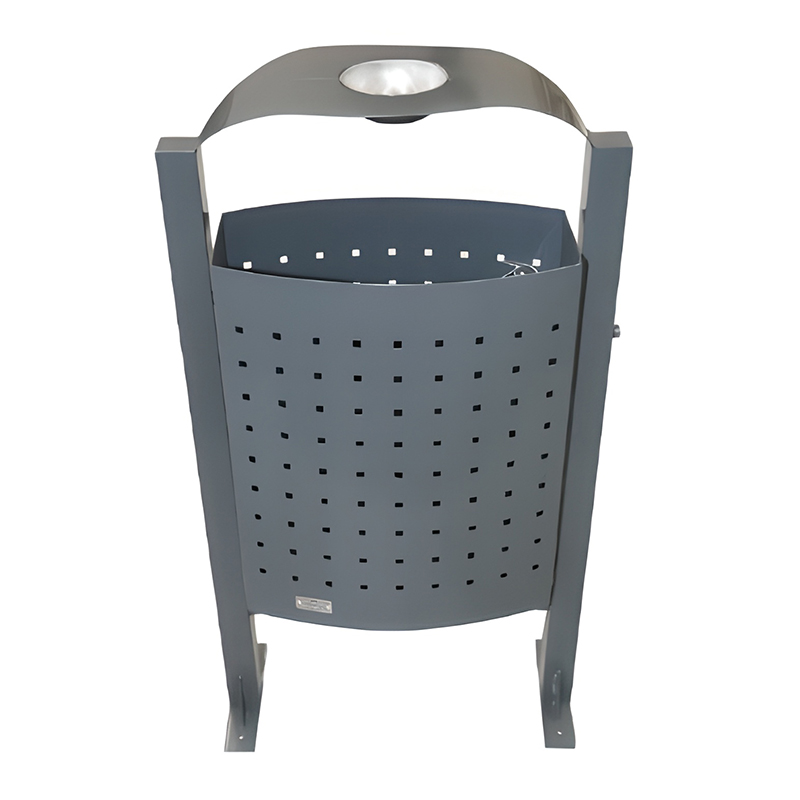 Cos stradal din otel perforat cu capac UM5201, Urban Market SRL