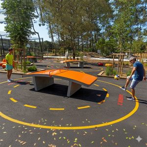 Masa de teqball multisport din beton UMA100