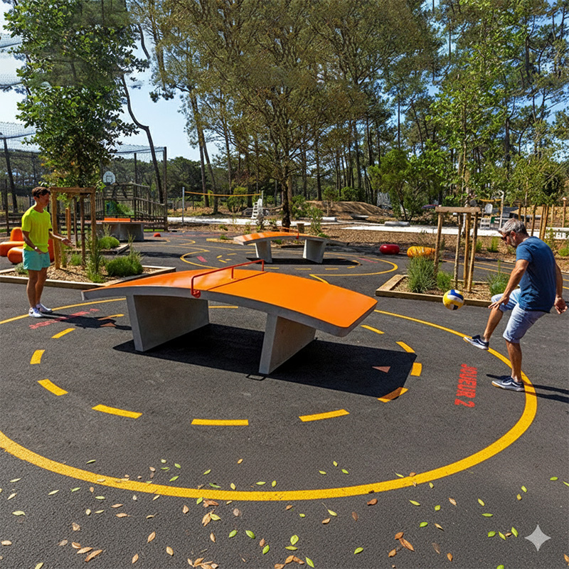 Masa de teqball multisport din beton UMA100