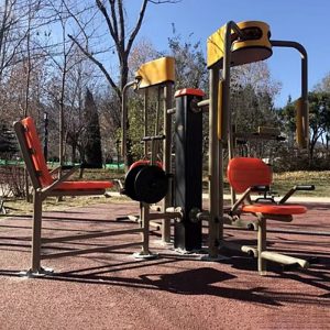 Aparat fitness abdomen, brate, piep, umar cu bicicleta AF270 exterior parc