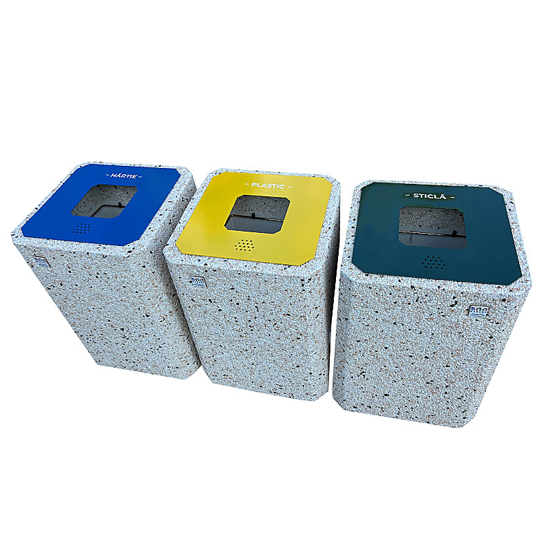 Cos stradal de gunoi selectiv din beton UMK318 urban market srl