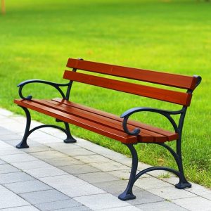 Banca stradala din fonta cu spatar UM1609B parc