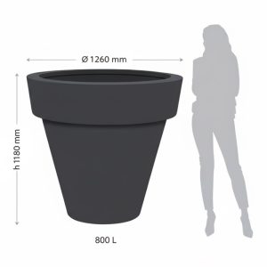 Ghivece de plante dimensiuni mari UMSR128 dimensiuni