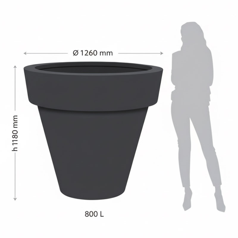 Ghivece de plante dimensiuni mari UMSR128 dimensiuni