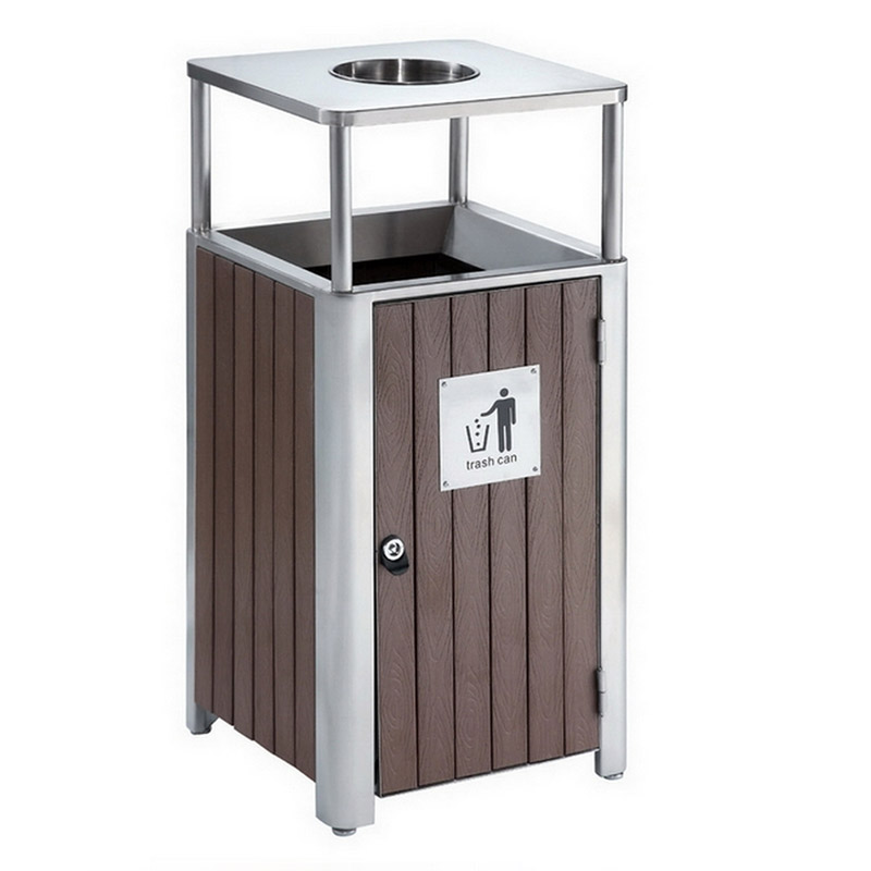 Cos stradal din inox rigle din plastic compozit si scrumiera UMU947