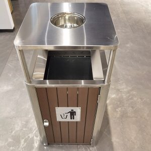 Cos stradal din inox rigle din plastic compozit si scrumiera UMU947