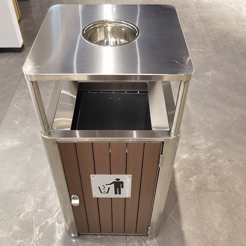 Cos stradal din inox rigle din plastic compozit si scrumiera UMU947