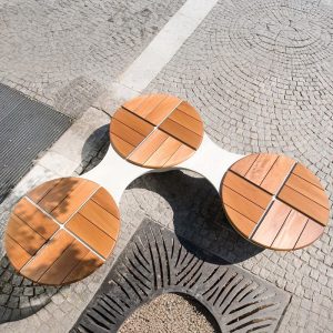 Banca stradala din beton rotunda UMJM101
