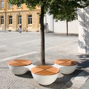 Banca stradala din beton rotunda UMJM101