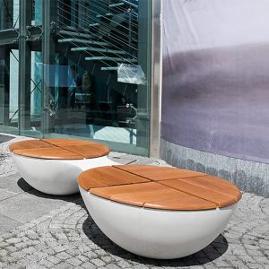 Banca stradala din beton rotunda UMJM102