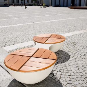 Banca stradala din beton rotunda UMJM102 oras