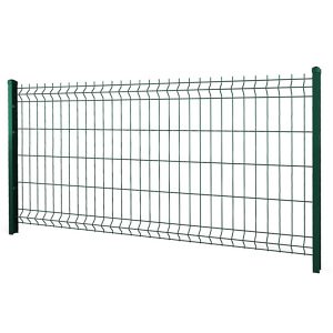 Gard imprejmuire din panouri bordurate PVC verde UM1581