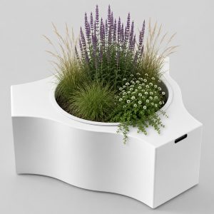 Jardiniera integrata metalica UMJM118