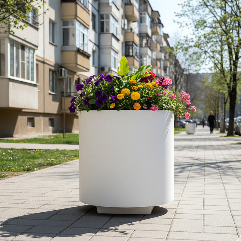 Jardiniera stradala rotunda din beton UM2757