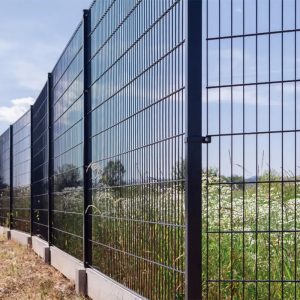 Gard imprejmuire din panouri dublu fir PVC gri antracit UM1582