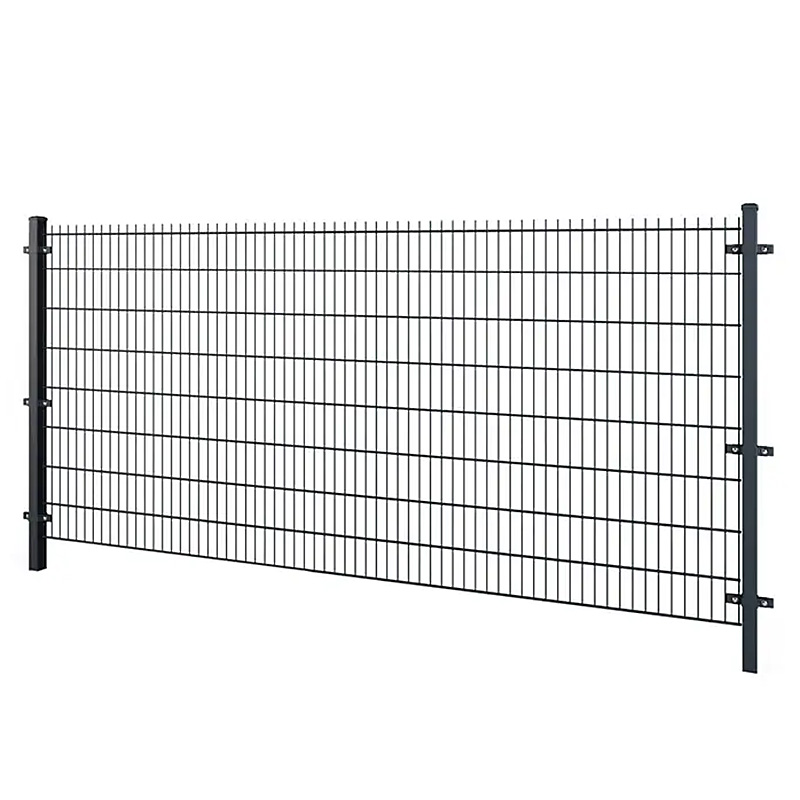Gard imprejmuire din panouri dublu fir PVC gri antracit