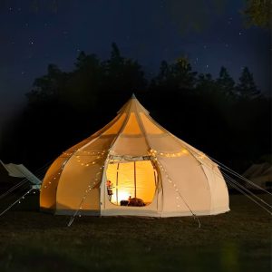 Cort glamping UMV14 seara lumini