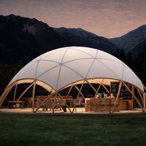 Cort rotund tip dom UMV17 glamping evenimente aer liber